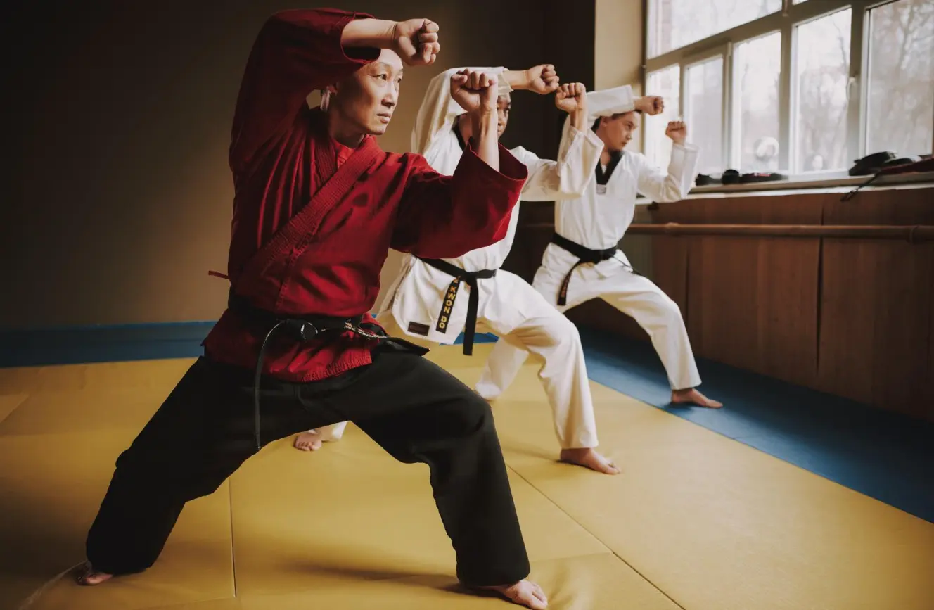 Adult Taekwondo benefits include improved physical fitness, increased flexibility, stress relief, enhanced self-defense skills, greater self-confidence, mental discipline, and a supportive community that encourages personal growth and a healthy lifestyle.