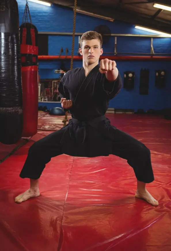 Through consistent karate practice, students develop physical strength, improve coordination, and gain the confidence to apply self-defense techniques in their daily lives, benefiting from both the physical strength and stress relief martial arts provide.